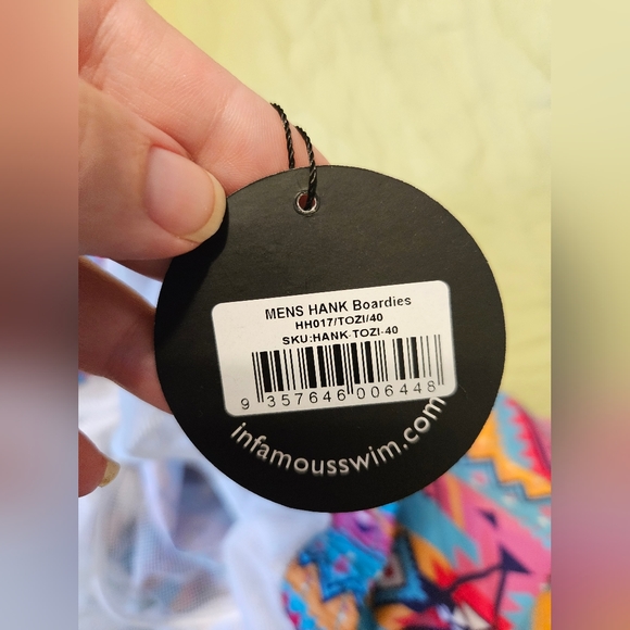 Infamous Swim Men's Hank Board Shorts, Size 40 - Picture 2 of 3